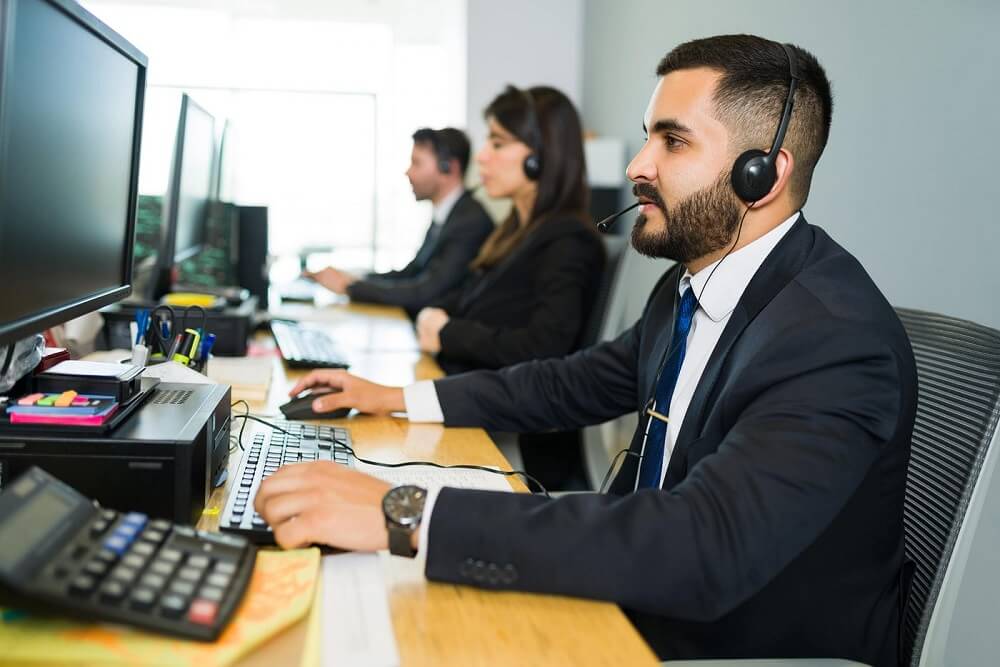 people work in call centre