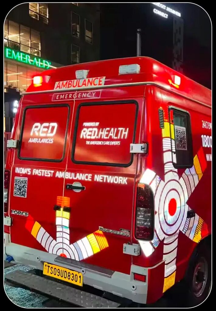 red health ambulance